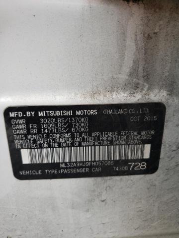 Photo 10 from auction – 2015 MITSUBISHI MIRAGE DE with VIN ML32A3HJ9FH057086