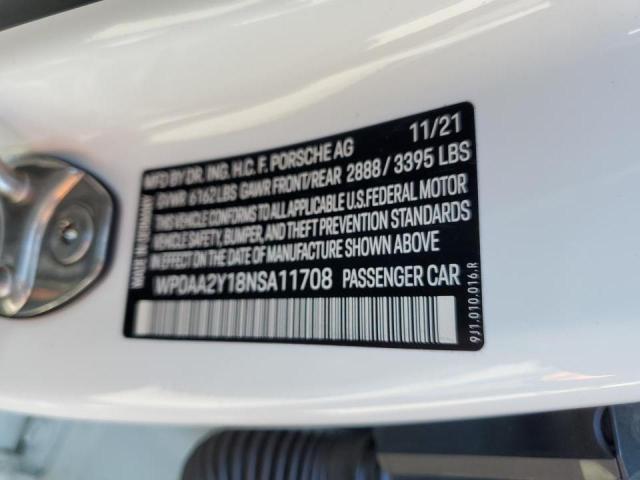 Photo 10 from auction – 2022 PORSCHE TAYCAN with VIN WP0AA2Y18NSA11708