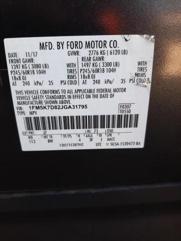 صورة رقم 10 من المزاد - 2018 FORD EXPLORER X مع VIN 1FM5K7D82JGA31795