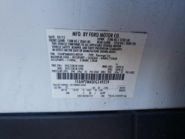 Photo 10 from auction – 2015 FORD TAURUS POL with VIN 1FAHP2MK0FG149259