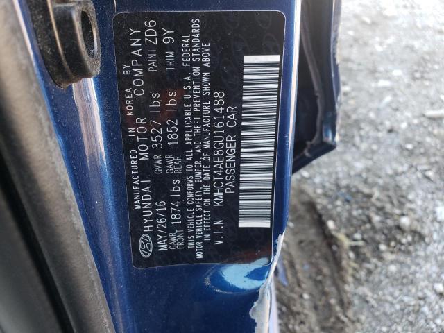 Photo 10 from auction – 2016 HYUNDAI ACCENT SE with VIN KMHCT4AE8GU161488
