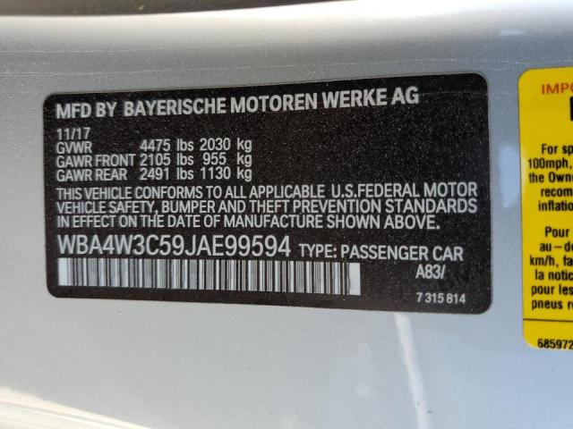 صورة رقم 10 من المزاد - 2018 BMW 430I مع VIN WBA4W3C59JAE99594