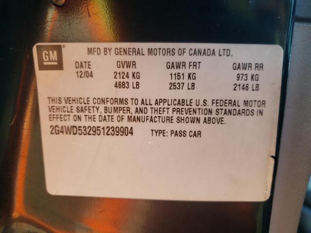Photo 10 from auction – 2005 BUICK LACROSSE C with VIN 2G4WD532951239904