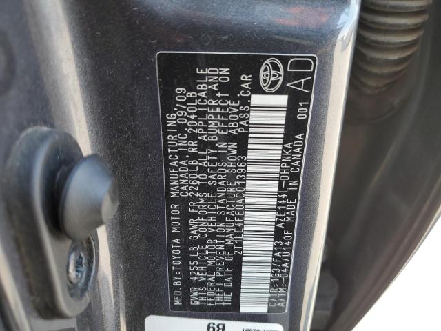 Photo 10 from auction – 2010 TOYOTA COROLLA MA with VIN 2T1LE4EE0AC013963