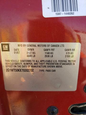 Photo 10 from auction – 2007 CHEVROLET IMPALA LT with VIN 2G1WT58KX79302702