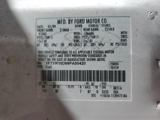 Photo 10 from auction – 2009 FORD RANGER with VIN 1FTYR10D99PA50420