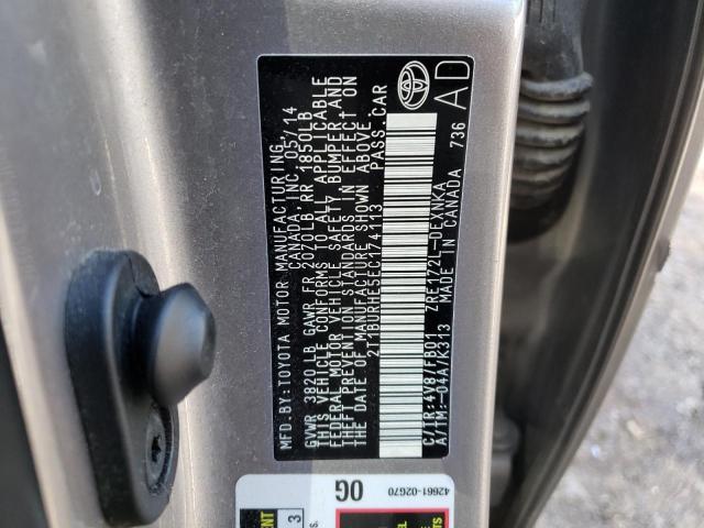 Photo 10 from auction – 2014 TOYOTA COROLLA L with VIN 2T1BURHE5EC174113