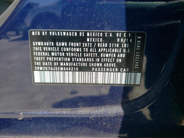 Photo 10 from auction – 2014 VOLKSWAGEN JETTA BASE with VIN 3VW2K7AJ5EM444219