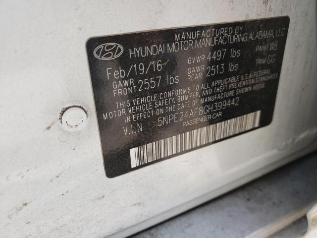 Photo 10 from auction – 2016 HYUNDAI SONATA SE with VIN 5NPE24AF8GH399442
