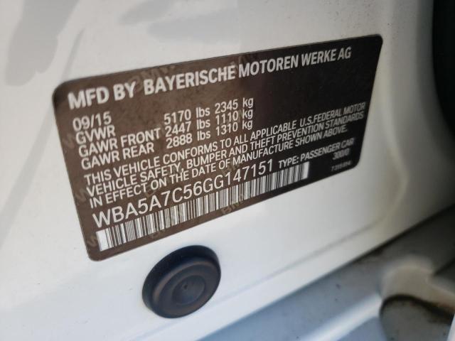 Photo 10 from auction – 2016 BMW 528 XI with VIN WBA5A7C56GG147151