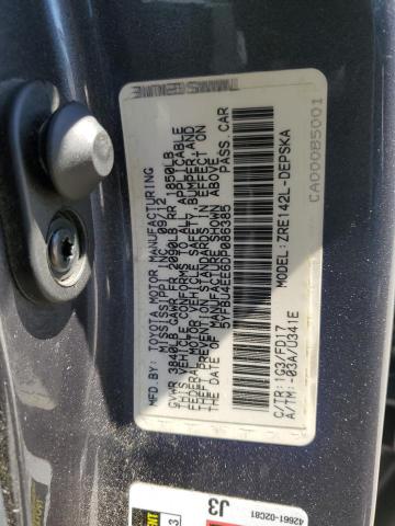 Photo 10 from auction – 2013 TOYOTA COROLLA BA with VIN 5YFBU4EE6DP086385