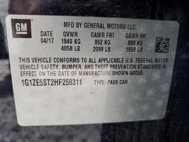 Photo 10 from auction – 2017 CHEVROLET MALIBU LT with VIN 1G1ZE5ST2HF258311