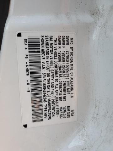 Photo 10 from auction – 2004 HONDA ODYSSEY EX with VIN 5FNRL18884B142246
