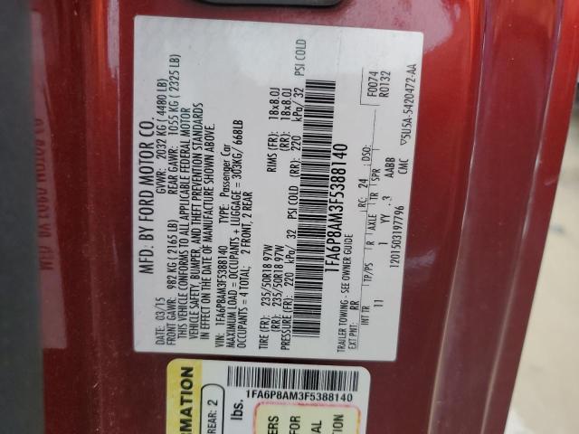 Photo 10 from auction – 2015 FORD MUSTANG with VIN 1FA6P8AM3F5388140