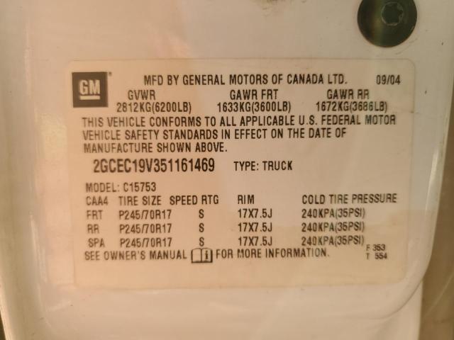 Photo 10 from auction – 2005 CHEVROLET SILVERADO with VIN 2GCEC19V351161469