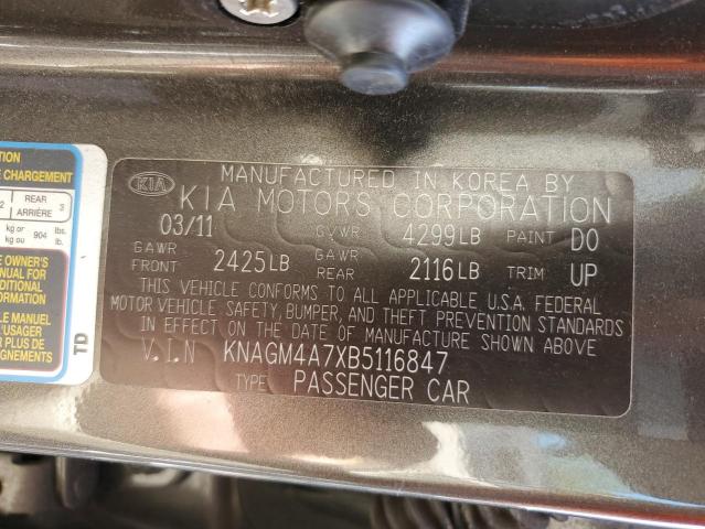 Photo 10 from auction – 2011 KIA OPTIMA LX with VIN KNAGM4A7XB5116847