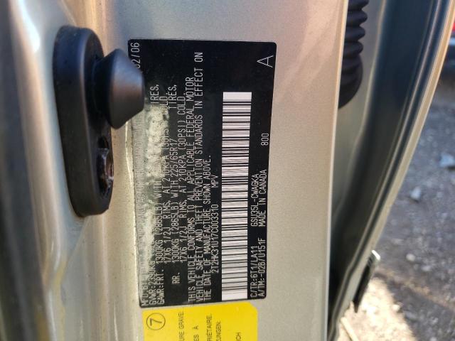 Photo 10 from auction – 2007 LEXUS RX 350 with VIN 2T2HK31U17C003310