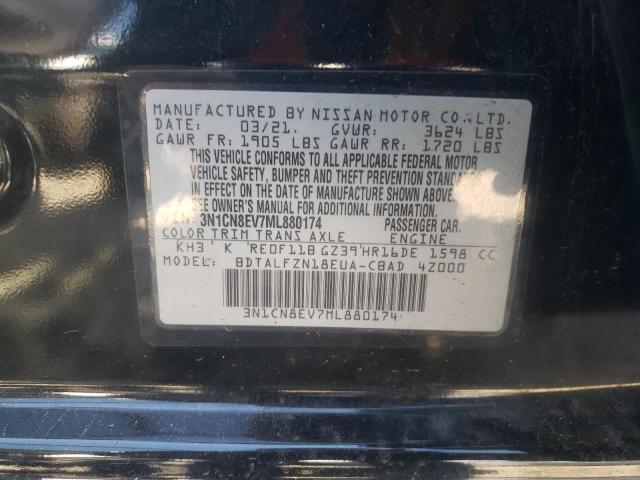 Photo 10 from auction – 2021 NISSAN VERSA SV with VIN 3N1CN8EV7ML880174