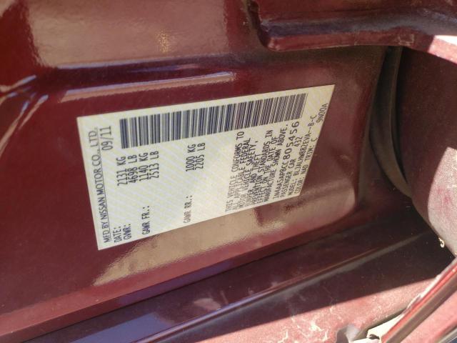 Photo 10 from auction – 2012 NISSAN MAXIMA S with VIN 1N4AA5AP8CC805456