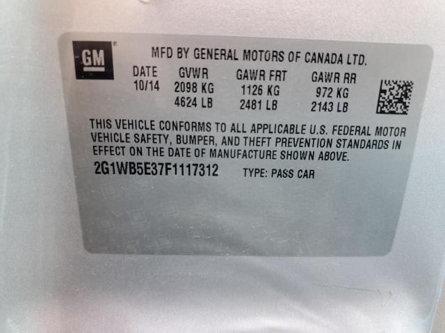 Photo 10 from auction – 2015 CHEVROLET IMPALA LIM with VIN 2G1WB5E37F1117312