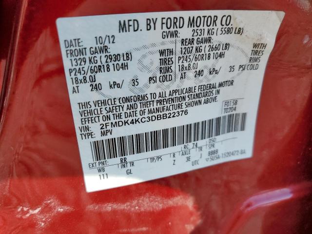 Photo 10 from auction – 2013 FORD EDGE LIMIT with VIN 2FMDK4KC3DBB22376