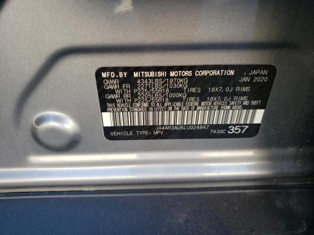 Photo 10 from auction – 2020 MITSUBISHI OUTLANDER with VIN JA4AR3AU5LU024847