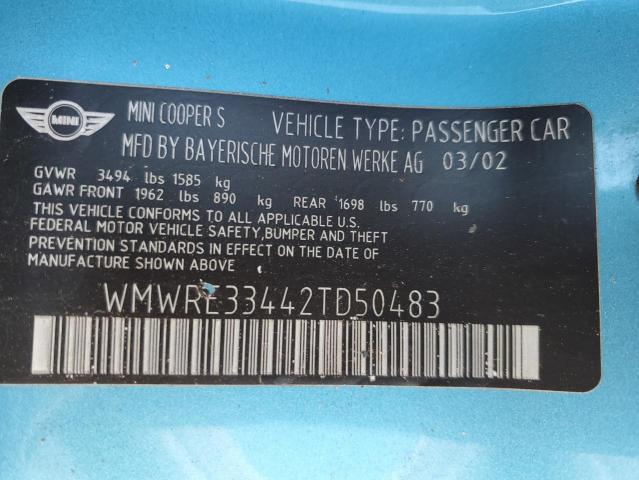 Photo 10 from auction – 2002 MINI COOPER S with VIN WMWRE33442TD50483