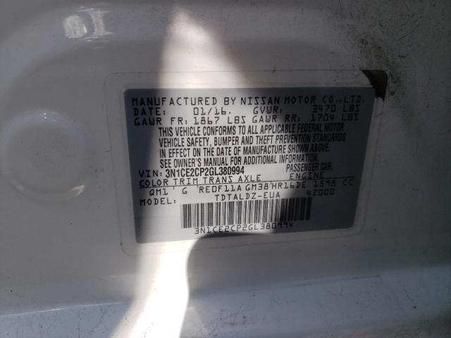 Photo 10 from auction – 2016 NISSAN VERSA NOTE with VIN 3N1CE2CP2GL380994