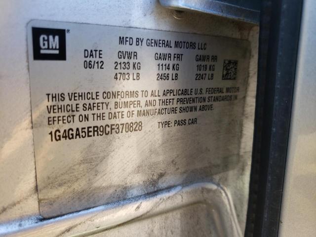 Photo 10 from auction – 2012 BUICK LACROSSE with VIN 1G4GA5ER9CF370828