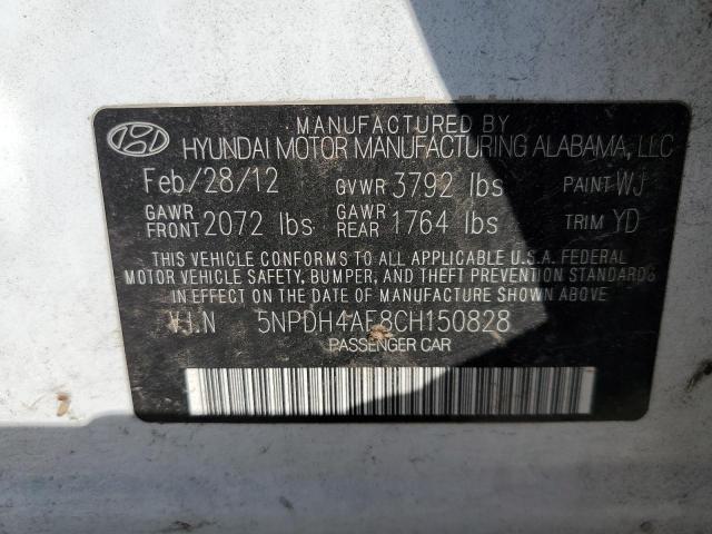 Photo 10 from auction – 2012 HYUNDAI ELANTRA GL with VIN 5NPDH4AE8CH150828
