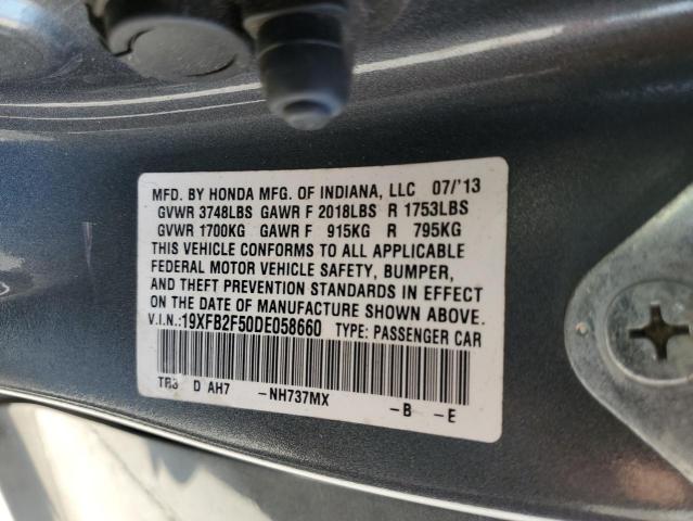 Photo 10 from auction – 2013 HONDA CIVIC LX with VIN 19XFB2F50DE058660