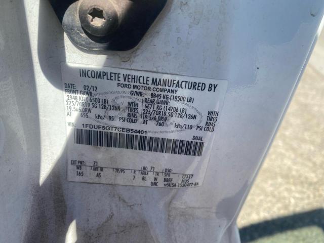 Photo 10 from auction – 2012 FORD F550 SUPER with VIN 1FDUF5GT7CEB54401