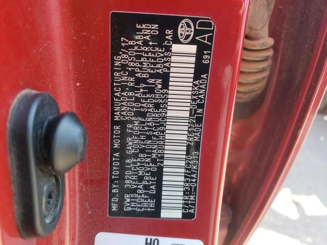 Photo 10 from auction – 2018 TOYOTA COROLLA L with VIN 2T1BURHE9JC965559