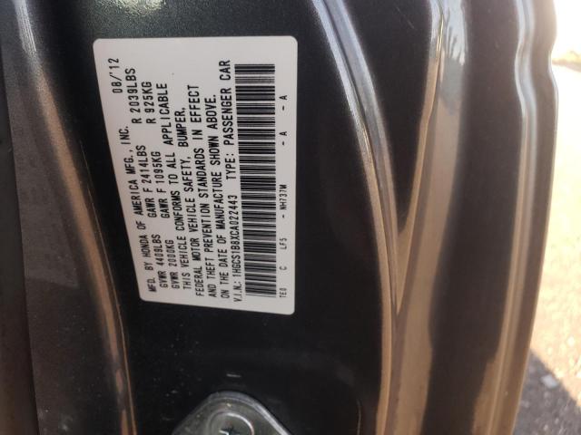 Photo 10 from auction – 2012 HONDA ACCORD EXL with VIN 1HGCS1B8XCA022443