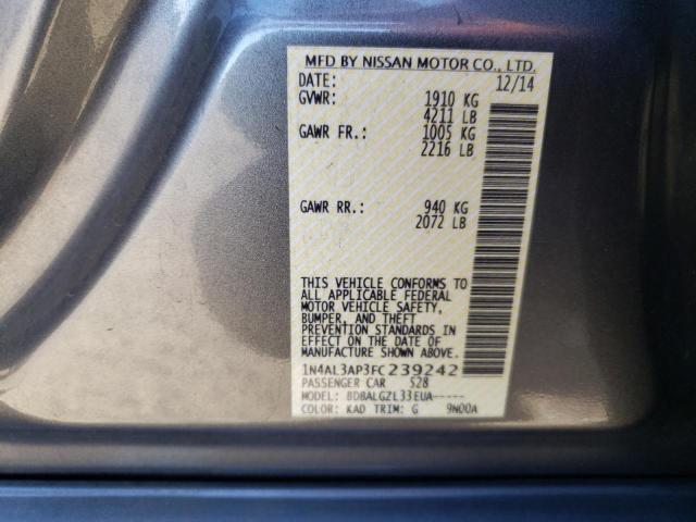 Photo 10 from auction – 2015 NISSAN ALTIMA 2.5 with VIN 1N4AL3AP3FC239242