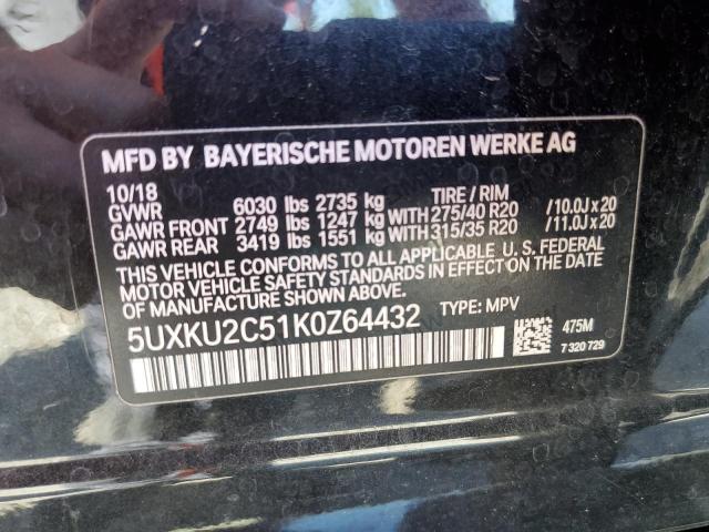 Photo 10 from auction – 2019 BMW X6 XDRIVE3 with VIN 5UXKU2C51K0Z64432