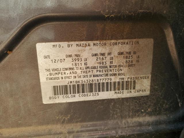 Photo 10 from auction – 2008 MAZDA 3 HATCHBAC with VIN JM1BK343281877779