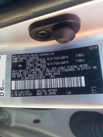 Photo 10 from auction – 2015 LEXUS GX 460 with VIN JTJBM7FX8F5103654