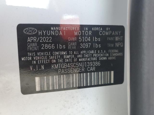 Photo 10 from auction – 2022 GENESIS G80 BASE with VIN KMTGB4SC5NU139386