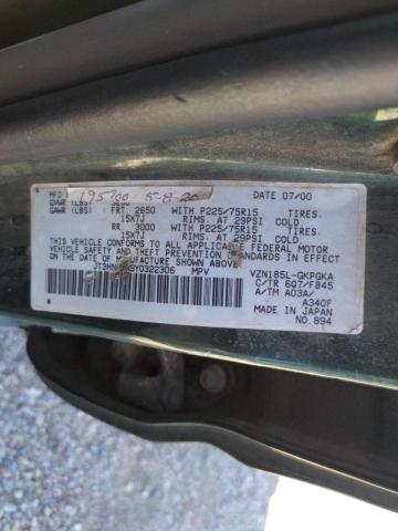 Photo 10 from auction – 2000 TOYOTA 4RUNNER SR with VIN JT3HN86R9Y0322306