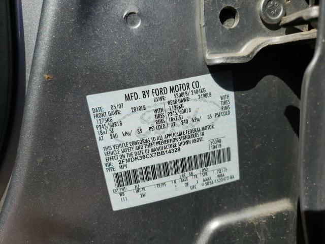 Photo 10 from auction – 2007 FORD EDGE SEL with VIN 2FMDK38CX7BB14328
