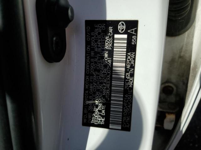 Photo 10 from auction – 2010 TOYOTA COROLLA BA with VIN JTDBU4EEXAJ075681