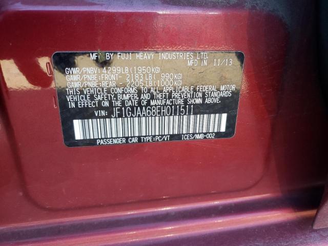 Photo 10 from auction – 2014 SUBARU IMPREZA with VIN JF1GJAA68EH011511