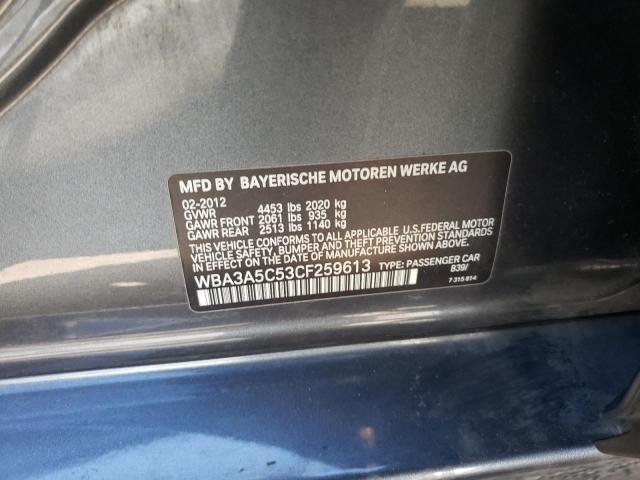 Photo 10 from auction – 2012 BMW 328 I with VIN WBA3A5C53CF259613