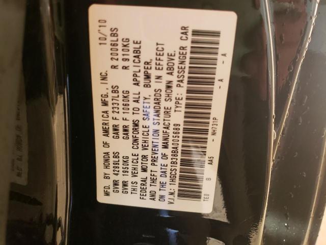 Photo 10 from auction – 2011 HONDA ACCORD LX- with VIN 1HGCS1B38BA005689