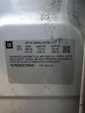 Photo 10 from auction – 2012 CHEVROLET CRUZE LT with VIN 1G1PG5SC3C7369440