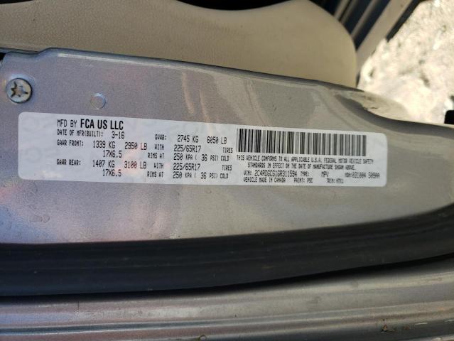 Zdjęcie 10 z aukcji – 2016 DODGE GRAND CARA z VIN 2C4RDGCG1GR311594