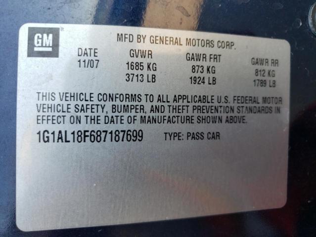 Photo 10 from auction – 2008 CHEVROLET COBALT LT with VIN 1G1AL18F687187699