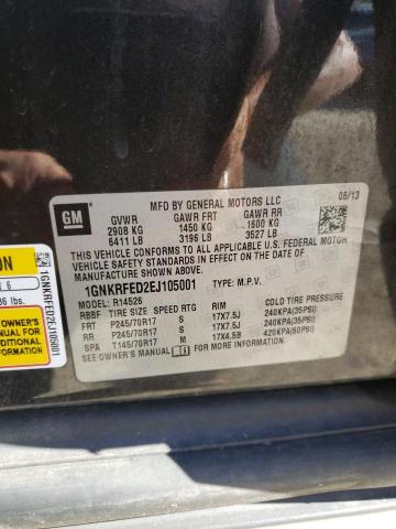 Photo 10 from auction – 2014 CHEVROLET TRAVERSE L with VIN 1GNKRFED2EJ105001