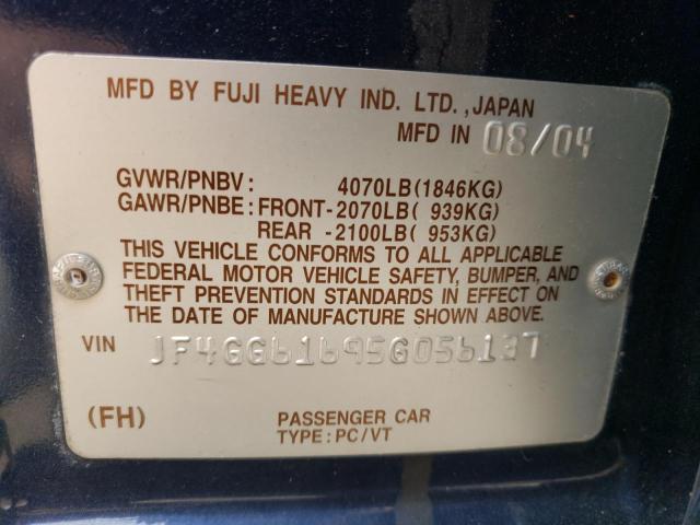 Photo 10 from auction – 2005 SAAB 9-2 LINEAR with VIN JF4GG61695G056137